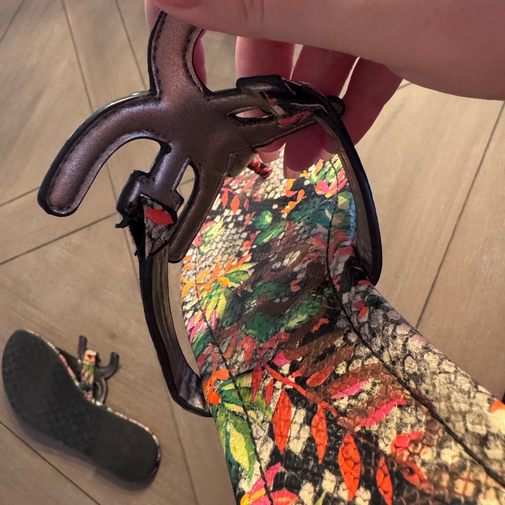 Sam Edelman Carter Sandals - Multicolor Floral Snake-Print - Picture 9 of 12